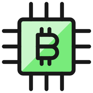 Crypto Currency Bitcoin Chip Icon from Ultimate Colors - Free Set