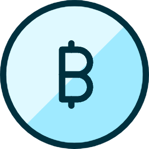 Crypto Currency Bitcoin Circle Icon from Ultimate Duotone - Free Set