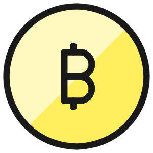 Crypto Currency Bitcoin Circle Icon from Ultimate Colors - Free Set