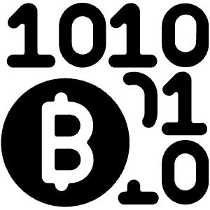 Crypto Currency Bitcoin Code Icon from Ultimate Bold - Free Set