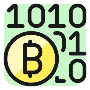 Crypto Currency Bitcoin Code Icon from Ultimate Colors - Free Set