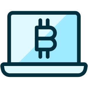 Crypto Currency Bitcoin Laptop Icon from Ultimate Duotone - Free Set