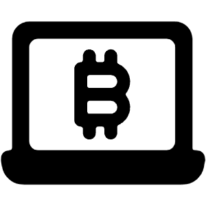 Crypto Currency Bitcoin Laptop Icon from Ultimate Bold - Free Set