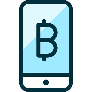 Crypto Currency Bitcoin Smartphone Icon from Ultimate Duotone - Free Set