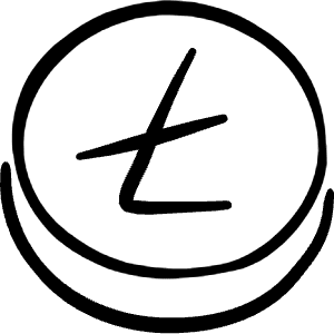 Crypto Currency Litecoin Icon from Freehand Line - Free Set