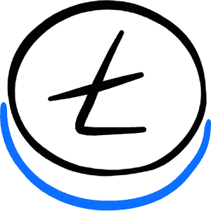 Crypto Currency Litecoin Icon from Freehand Duotone - Free Set