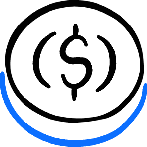 Crypto Currency Usd Coin Icon from Freehand Duotone - Free Set