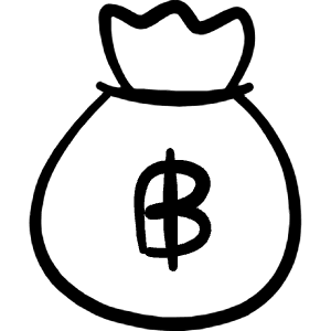 Currency Bag Bath Icon from Freehand Line - Free Set