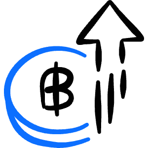 Currency Bath Increase Icon from Freehand Duotone - Free Set