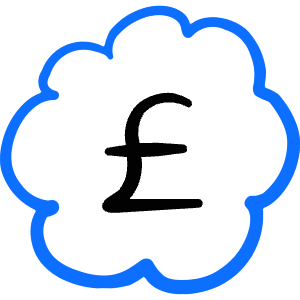 Currency Pound Bubble Icon from Freehand Duotone - Free Set
