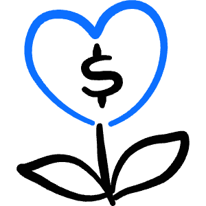 Donation Charity Donate Heart Flower Icon from Freehand Duotone - Free Set