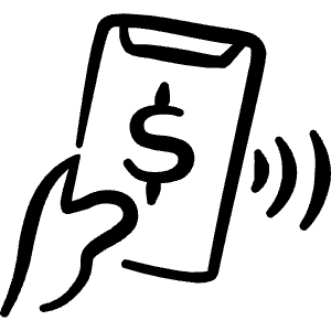 Modern Payment Contactless Icon from Freehand Line - Free Set