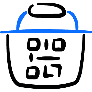 Modern Payment Qr Basket Icon from Freehand Duotone - Free Set