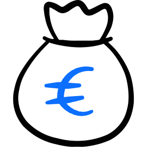 Money Bag Euro Icon from Freehand Duotone - Free Set