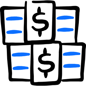 Money Cash Bill Stack Icon from Freehand Duotone - Free Set