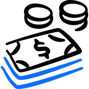 Money Coin Cash Icon from Freehand Duotone - Free Set