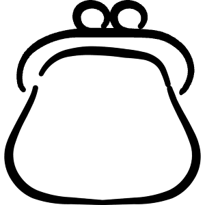 Money Coin Purse Icon from Freehand Line - Free Set