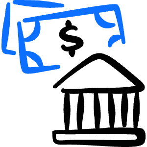 Saving Bank Cash Icon from Freehand Duotone - Free Set