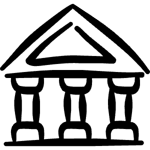 Saving Bank Icon from Freehand Line - Free Set