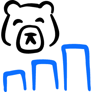 Saving Bear Market Graph Bars Icon from Freehand Duotone - Free Set