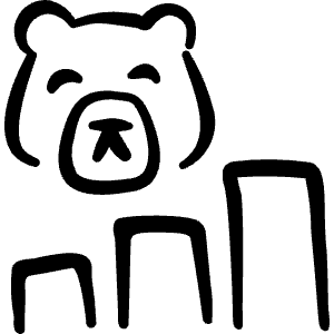 Saving Bear Market Graph Bars Icon from Freehand Line - Free Set