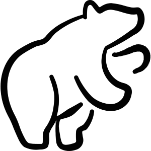 Saving Bear Market Icon from Freehand Duotone - Free Set