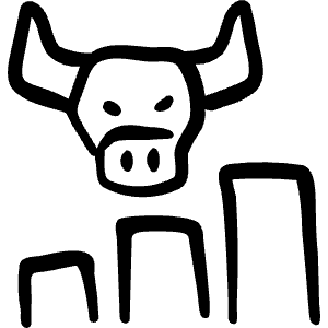 Saving Bull Market Graph Bars Icon from Freehand Line - Free Set