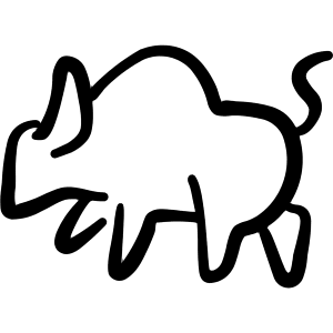 Saving Bull Market Icon from Freehand Line - Free Set