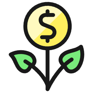Saving Money Flower Icon from Ultimate Colors - Free Set