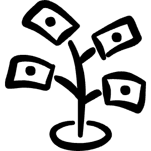 Saving Money Seedling Icon from Freehand Line - Free Set