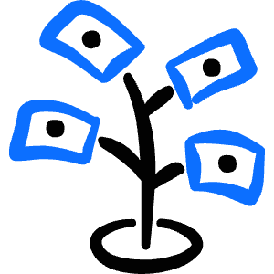 Saving Money Seedling Icon from Freehand Duotone - Free Set