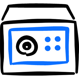 Saving Safe Icon from Freehand Duotone - Free Set