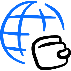 Saving Wallet International Icon from Freehand Duotone - Free Set