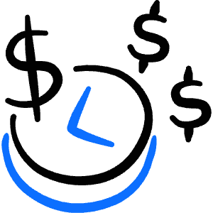 Wealth Time Money Icon from Freehand Duotone - Free Set