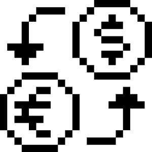 Money Payments Currency Euro Dollar Exchange Icon from Pixel - Free Set