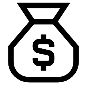 Bag Dollar Icon from Sharp Line - Free Set