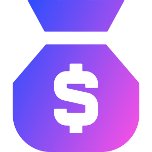 Bag Dollar Icon from Sharp Gradient- Free Set