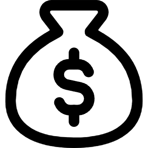 Bag Dollar Icon from Core Line - Free Set