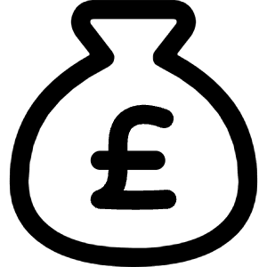 Bag Pound Icon from Core Line - Free Set