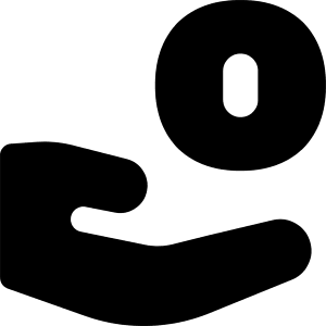 Coin Share Icon from Flex Solid - Free Set