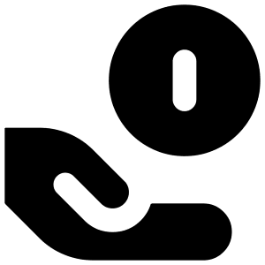 Coin Share Icon from Core Solid - Free Set