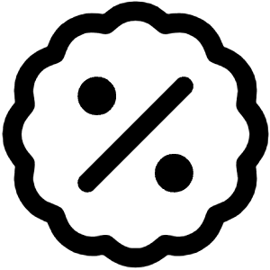 Discount Percent Badge Icon from Core Line - Free Set