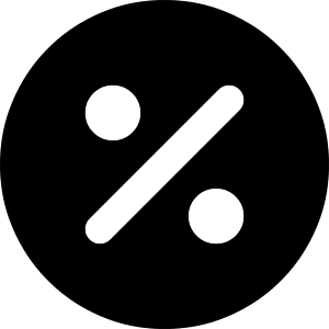 Discount Percent Circle Icon from Core Solid - Free Set