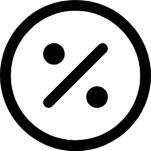 Discount Percent Circle Icon from Core Line - Free Set
