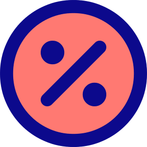Discount Percent Circle Icon from Core Pop - Free Set