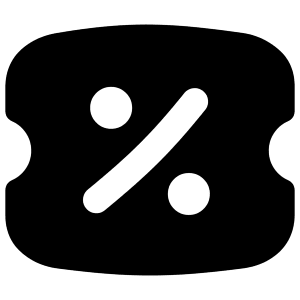 Discount Percent Coupon Icon from Flex Solid - Free Set