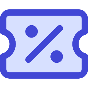 Discount Percent Coupon Icon from Core Duo - Free Set