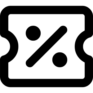Discount Percent Coupon Icon from Core Remix - Free Set