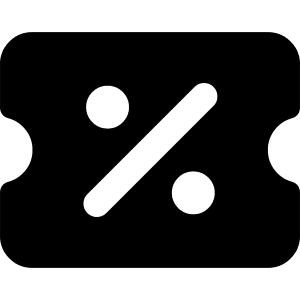 Discount Percent Coupon Icon from Core Solid - Free Set