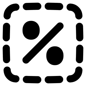 Discount Percent Cutout Icon from Plump Remix - Free Set